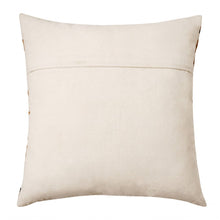 20" X 20" Orange White And Black 100% Cotton Geometric Zippered Pillow