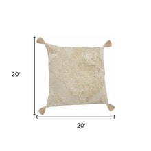 20" X 20" Silver Gray And Light Gray Viscose Zippered Pillow