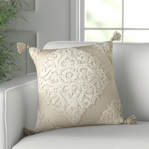 20" X 20" Silver Gray And Light Gray Viscose Zippered Pillow