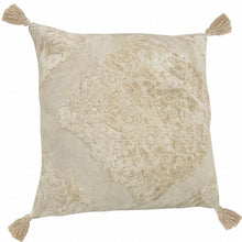 20" X 20" Silver Gray And Light Gray Viscose Zippered Pillow