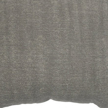 20" Gray And Ivory Cotton Color Block Throw Pillow with Fringe