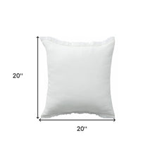 20" X 20" Cream And Beige 100% Cotton Zippered Pillow