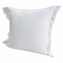 20" X 20" Cream And Beige 100% Cotton Zippered Pillow