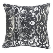 20" X 20" White And Silver 100% Cotton Animal Print Zippered Pillow