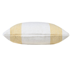 20" X 20" Pale Blue And White 100% Cotton Geometric Zippered Pillow