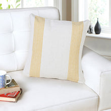 20" X 20" Pale Blue And White 100% Cotton Geometric Zippered Pillow