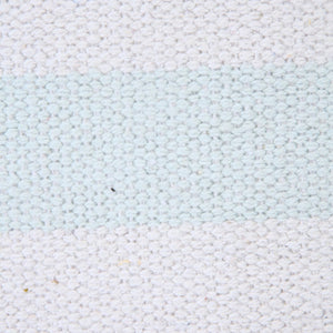 20" X 20" Bright Blue And White 100% Cotton Coastal Zippered Pillow