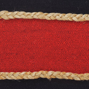 20" X 20" Navy Red And Tan 100% Cotton Striped Zippered Pillow