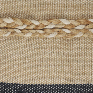 24" Denim Blue Jute Throw Pillow