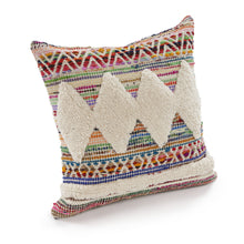 18" Blue and White Throw Pillow