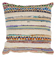 18" Blue and Red Throw Pillow