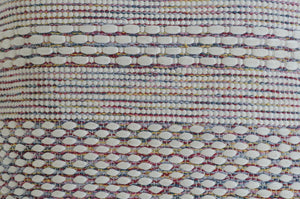 20" X 20" Ivory Red Green Blue Yellow And Orange 100% Cotton Geometric Zippered Pillow