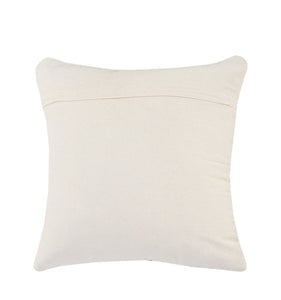 20" X 20" White Red Green Blue Yellow And Orange 100% Cotton Geometric Zippered Pillow