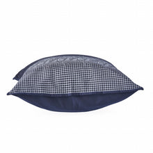 18" X 18" Blue Gray And Beige 100% Cotton Geometric Zippered Pillow