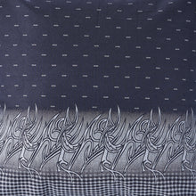 18" X 18" Blue Gray And Beige 100% Cotton Geometric Zippered Pillow