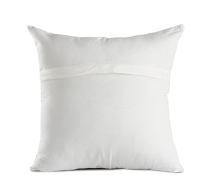 20" X 20" Beige Gray And Off-White 100% Cotton Patchwork Zippered Pillow