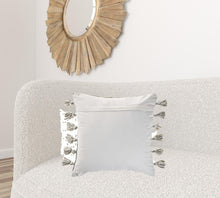 20" X 20" Gray And Light Red Polyester Striped Zippered Pillow