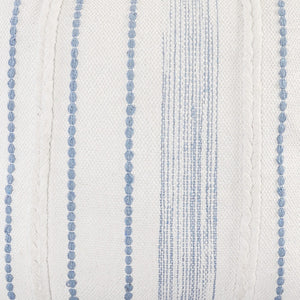 20" Blue and White Throw Pillow