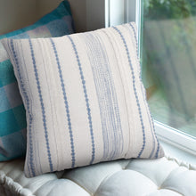 20" Blue and White Throw Pillow