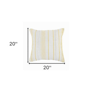 20" Blue and White Throw Pillow