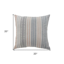 20" Blue and White Throw Pillow
