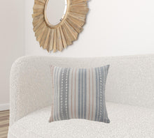 20" Blue and White Throw Pillow