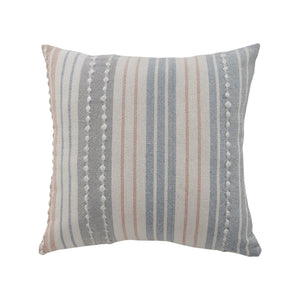 20" Blue and White Throw Pillow