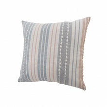 20" Blue and White Throw Pillow