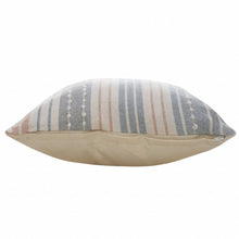 20" Blue and White Throw Pillow