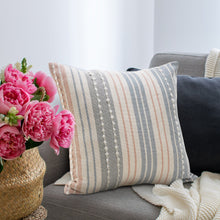 20" Blue and White Throw Pillow