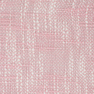 20" X 20" Pink Gray And White 100% Cotton Striped Zippered Pillow