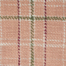20" Pink And Yellow Cotton Plaid Throw Pillow with Fringe