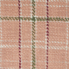 20" Pink And Yellow Cotton Plaid Throw Pillow with Fringe