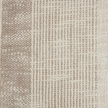 20" Cream Striped Cotton Throw Pillow
