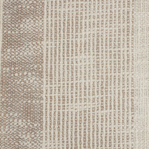 20" Cream Striped Cotton Throw Pillow