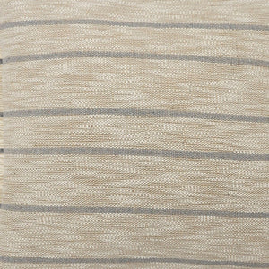 20" Taupe and Dusty Blue Jute Throw Pillow