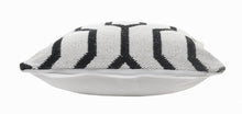 20" Black And White Cotton Geometric Throw Pillow