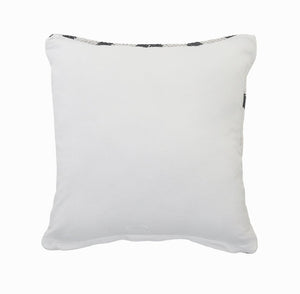 20" X 20" White And Tan 100% Cotton Geometric Zippered Pillow
