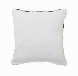 20" Black And White Cotton Geometric Throw Pillow
