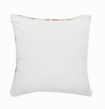 20" X 20" White And Tan 100% Cotton Geometric Zippered Pillow