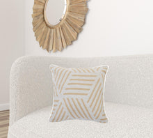 20" Black And White Cotton Geometric Throw Pillow