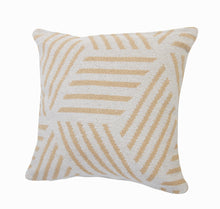 20" Black And White Cotton Geometric Throw Pillow