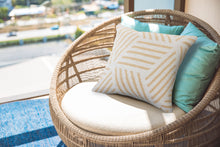 20" Black And White Cotton Geometric Throw Pillow