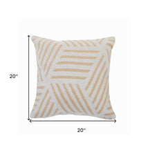 20" Black And White Cotton Geometric Throw Pillow