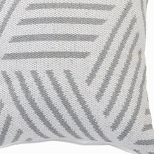 20" Black And White Cotton Geometric Throw Pillow