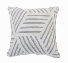 20" Black And White Cotton Geometric Throw Pillow