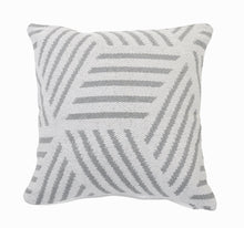 20" Black And White Cotton Geometric Throw Pillow