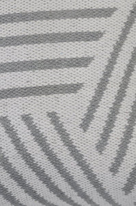20" Black And White Cotton Geometric Throw Pillow