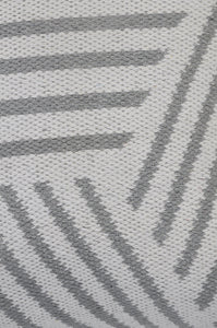 20" Black And White Cotton Geometric Throw Pillow