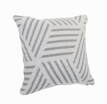 20" Black And White Cotton Geometric Throw Pillow